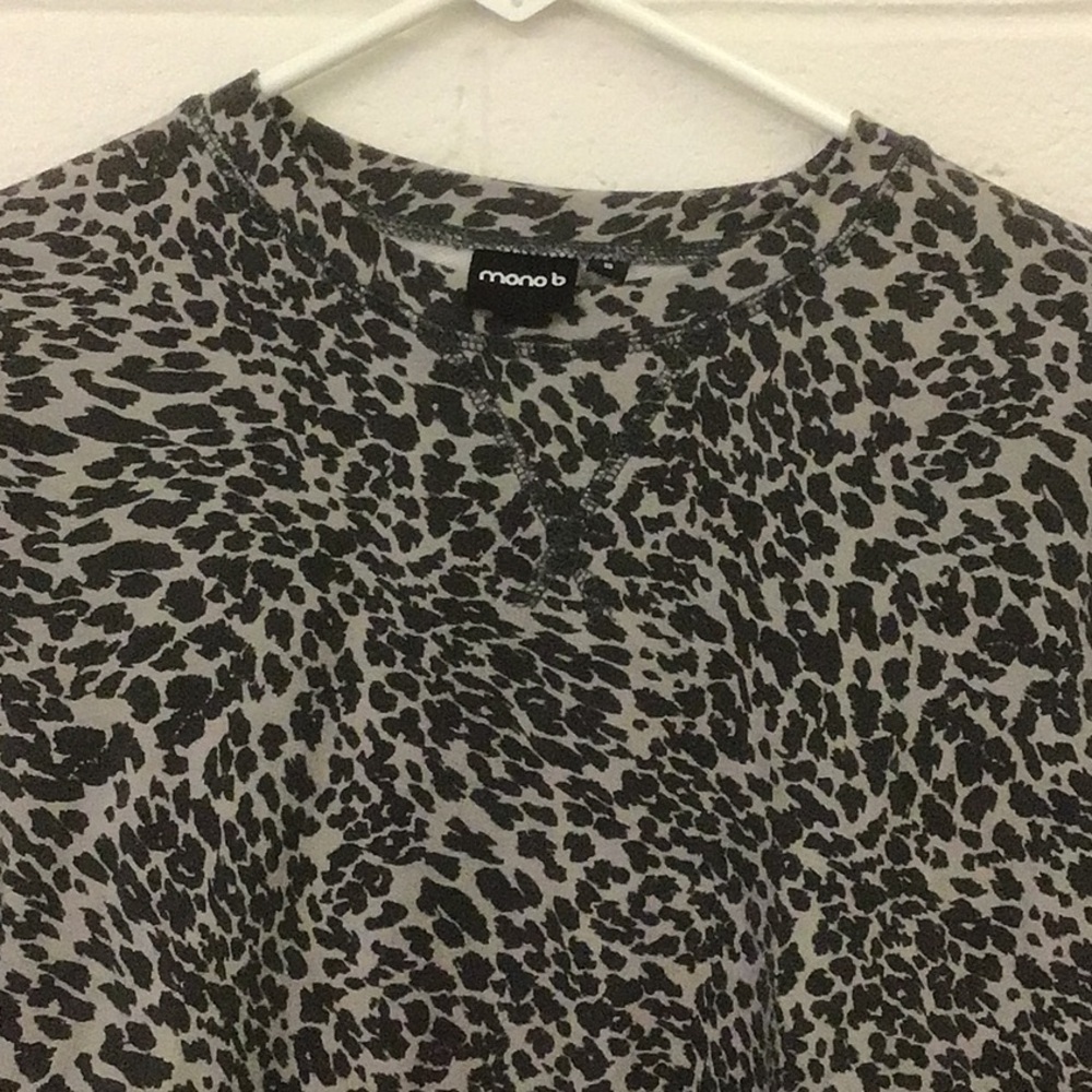 Mono B Leopard Print Long Pj’s Ladies Size Small - image 5